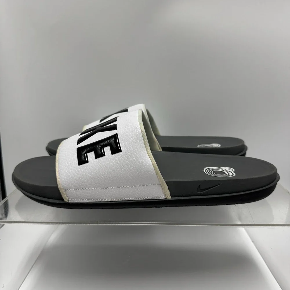 Nike Offcourt Slide Dark Grey White BQ4639-001 Slipper Slides Men's Size 14